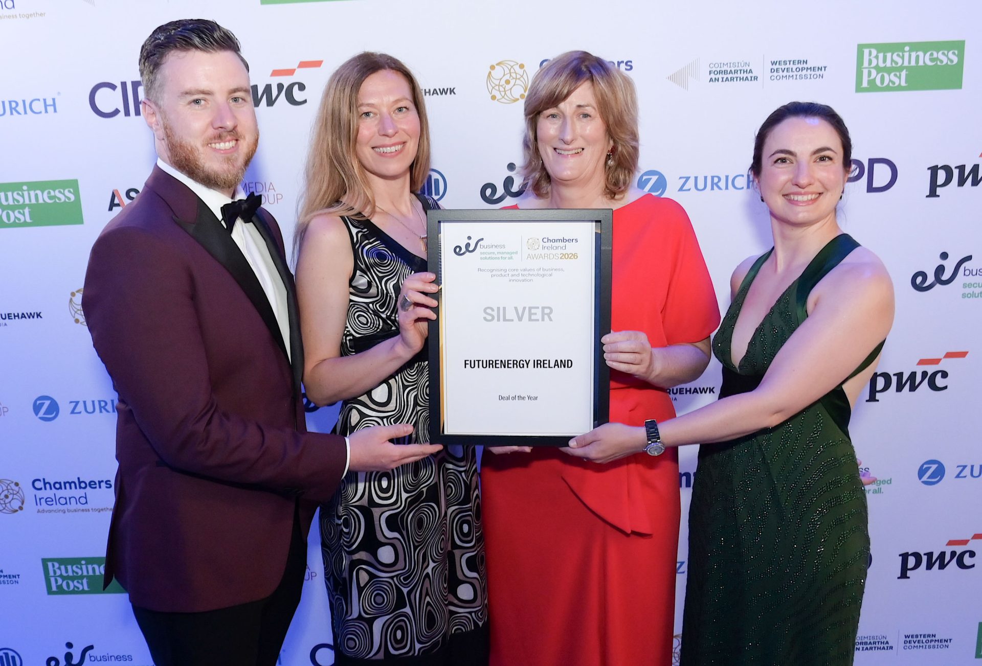 The FuturEnergy Ireland team collecing the award